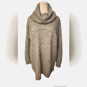 H&M Grey Oversized Cowl Neck Sweater